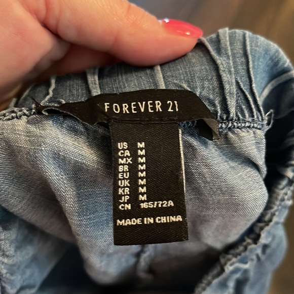 Forever 21 Shorts Chambray Blue Size M - Picture 3 of 4